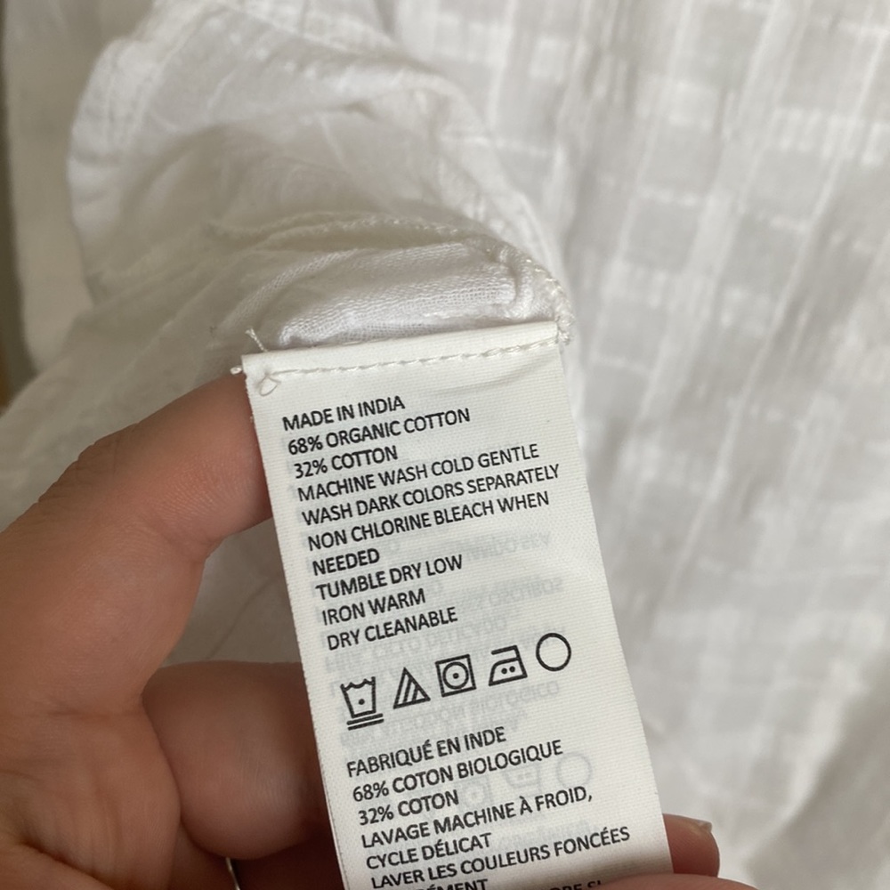 Prana Jardin White Cotton Tank Top Sz medium - Picture 6 of 6